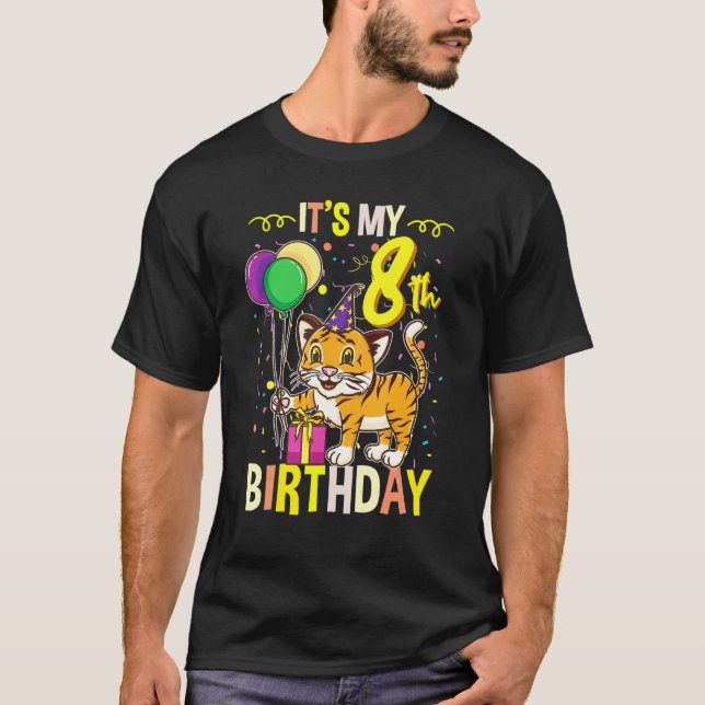 Camiseta Es mi animal de cumpleaños número 8 (Anverso)