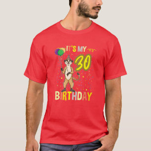 Camiseta Es Mi Animal De Meerkat De Cumpleaños 30