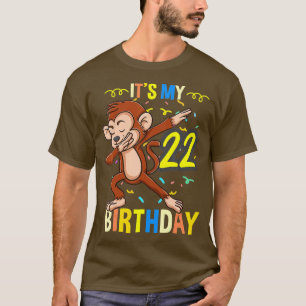 Camiseta Es mi animal de mono de cumpleaños número 22