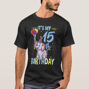 Camiseta Es mi animal elefante de cumpleaños número 15