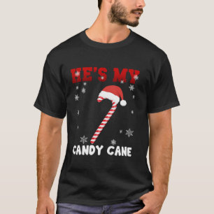Camiseta Es mi bastón de caramelo Ella es mi pareja de cara