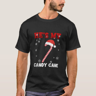 Camiseta Es mi bastón de caramelo Ella es mi pareja de cara