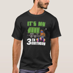 Camiseta Es mi camioneta de basura de 3 años Ga de cumpleañ