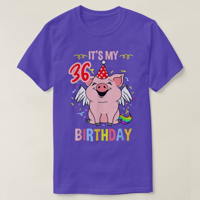 Camiseta Es mi cerdo de cumpleaños número 36 (Diseño del anverso)