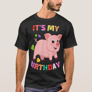 Camiseta Es mi cerdo de cumpleaños para mujeres, adolescent