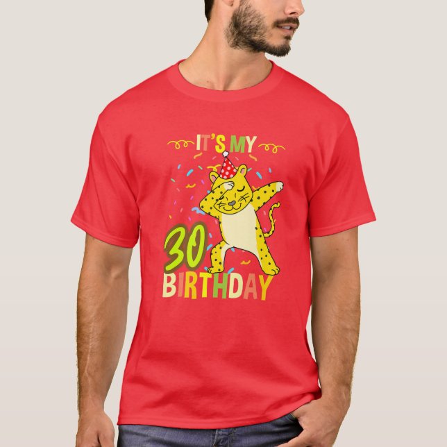 Camiseta Es Mi Cheetah De Cumpleaños 30 (Anverso)