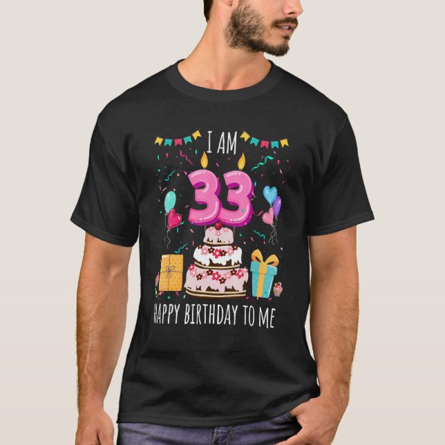 Camiseta Es mi Chica de 33 años con velas de cumpleaños (Anverso)