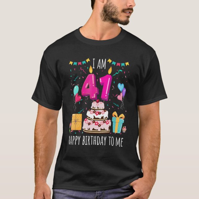 Camiseta Es mi Chica de 41 años con velas de cumpleaños (Anverso)