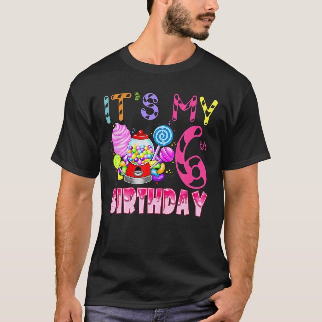 Camiseta Es Mi Chica De Cumpleaños Candy Candyland, Que Cum (Anverso)