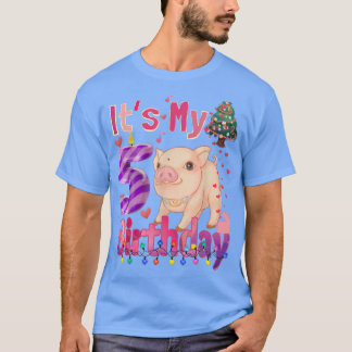 Camiseta es mi Chica de cumpleaños Cerdo Chicas de 5 años C