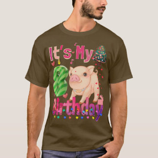 Camiseta Es mi Chica de cumpleaños, cerdo, Chicas de 8 años