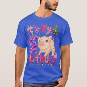 Camiseta Es mi Chica de cumpleaños cerdo de 5 años de edad 