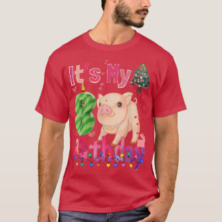 Camiseta Es mi Chica de cumpleaños cerdo de 8 años de edad