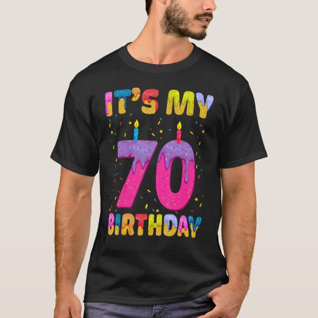 Camiseta Es mi Chica de cumpleaños número 70 Dulce feliz 70 (Anverso)