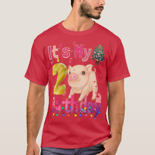 Camiseta es mi Chica de cumpleaños Pig Chicas de 2 años Pig