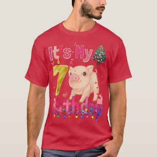 Camiseta es mi Chica de cumpleaños Pig Chicas de 7 años Pig