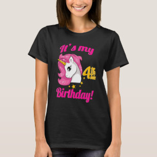Camiseta Es Mi Chica De Cumpleaños Unicorn Cuarto Equipo Pa