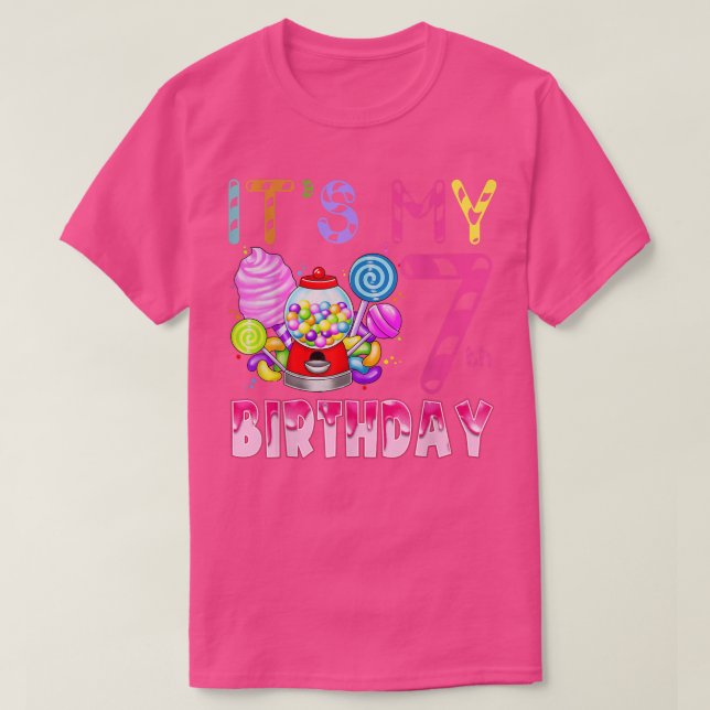 Camiseta Es mi Chica del cumpleaños 7 de Candy Candyland (Diseño del anverso)