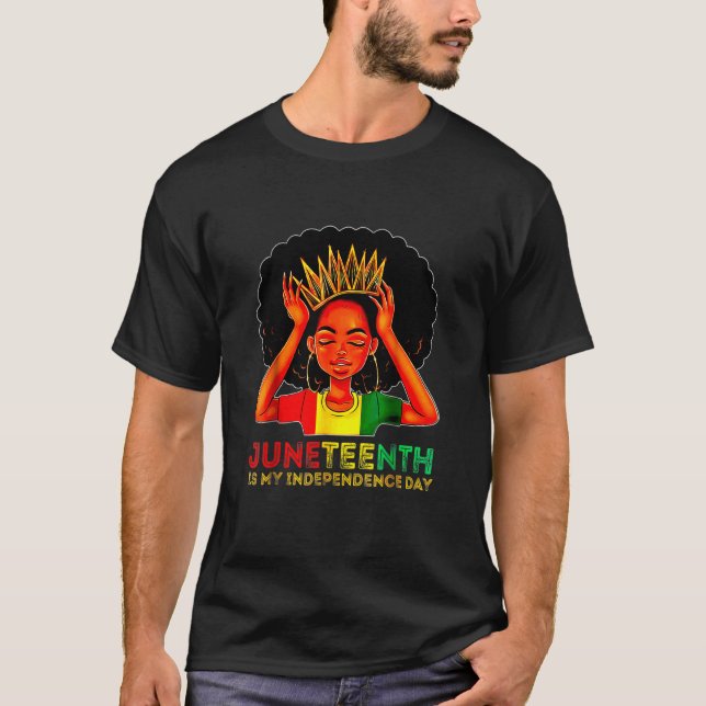 Camiseta ¿Es mi Chica negro el día de la independencia? (Anverso)