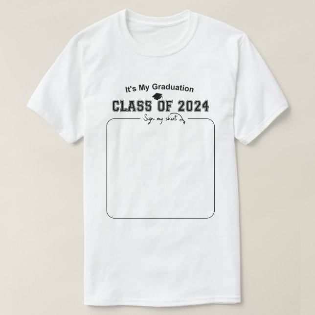 Camiseta Es mi clase de graduación del Rótulo de 2024 mi ca (Diseño del anverso)