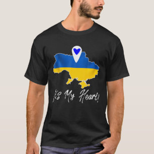 Camiseta Es mi corazón, ucraniano, estoy con Ucrania libre