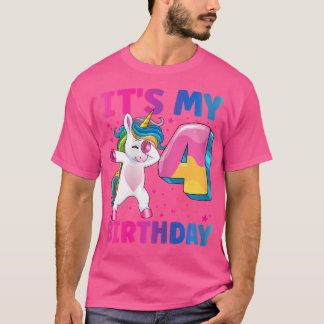 Camiseta Es Mi Cuarto Chica Unicornio De 4 Años