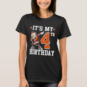 Camiseta Es mi cuarto cumpleaños 4 años cumpleaños fútbol