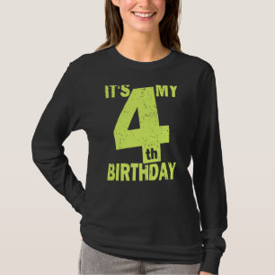 Camiseta Es mi cuarto cumpleaños, Chica de 4 años y niño 4