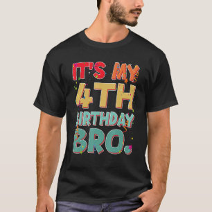 Camiseta Es mi cuarto cumpleaños, hermano gracioso, de cuat