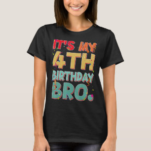 Camiseta Es mi cuarto cumpleaños, hermano gracioso, de cuat
