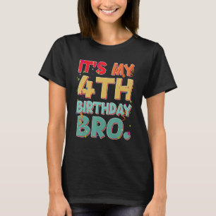 Camiseta Es mi cuarto cumpleaños, hermano gracioso, de cuat