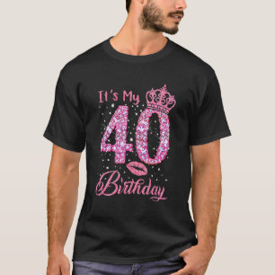Camiseta Es mi cuarto cumpleaños Reina de zapatos de 40 año
