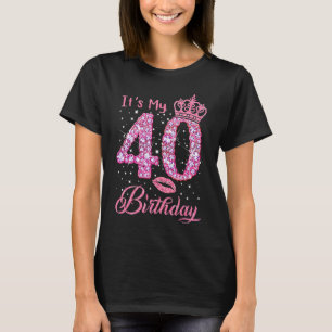 Camiseta Es mi cuarto cumpleaños Reina de zapatos de 40 año