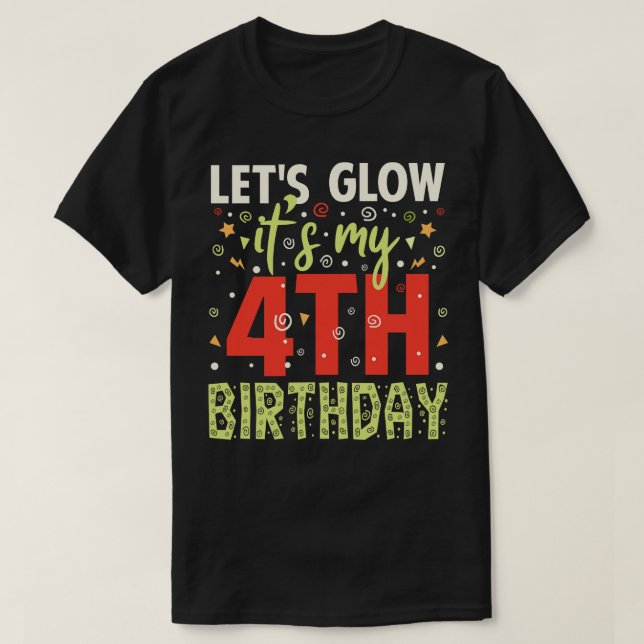Camiseta Es mi cuarto regalo de cumpleaños (Diseño del anverso)