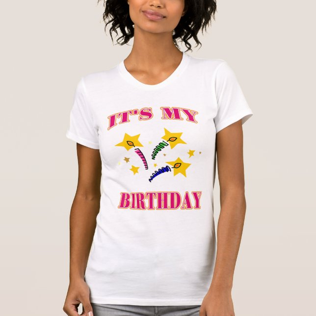 Camiseta Es mi cumpleaños (Anverso)