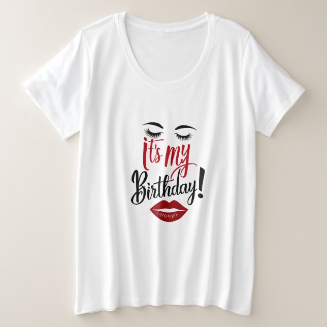 Camiseta - Es mi cumpleaños (Anverso del diseño)