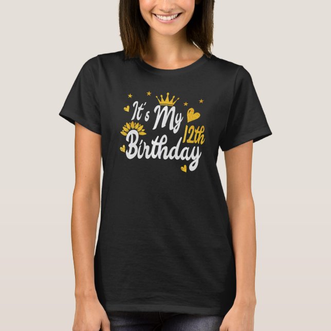 Camiseta Es mi cumpleaños 12 feliz (Anverso)