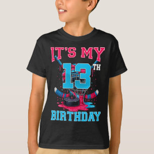 Camiseta Es Mi Cumpleaños 13 Hockey 13 Años Helado
