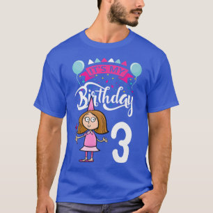 Camiseta Es mi cumpleaños 3 cumpleaños temática de hadas