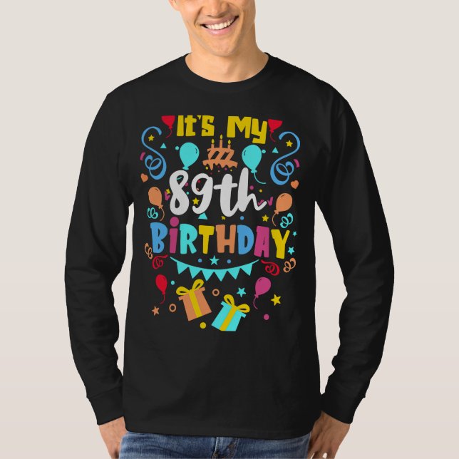 Camiseta Es mi cumpleaños 89. (Anverso)