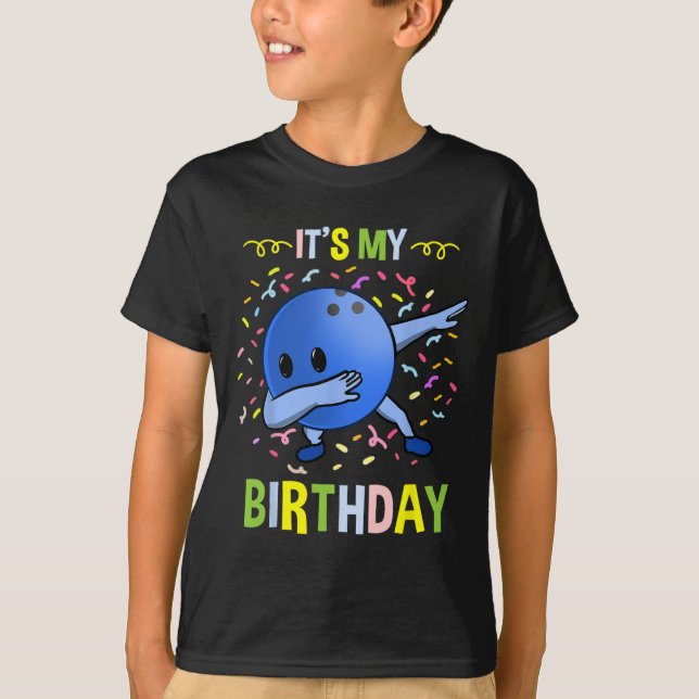 Camiseta Es mi cumpleaños bolera, Byll (Anverso)