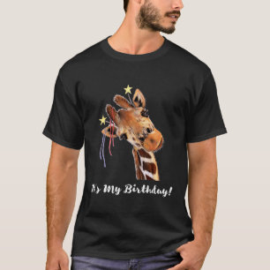 Camiseta Es mi cumpleaños buen momento Giraffe Fiesta Anima