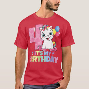 Camiseta Es mi cumpleaños cuarto chica de cumpleaños 4 años