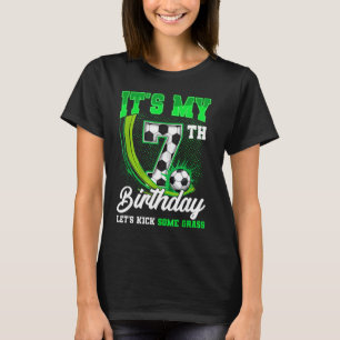 Camiseta Es Mi Cumpleaños de Fútbol Número 7 Niño Divertido