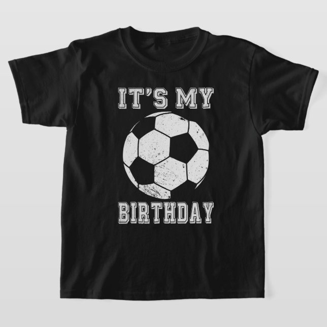 Camiseta Es Mi Cumpleaños Diseño de Fútbol (Distribución)