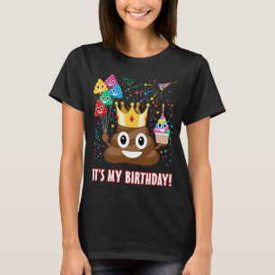 Camiseta Es mi cumpleaños divertido poop [texto personaliza