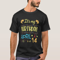 Es mi cumpleaños el 14 de abril Feliz papá, hijo d