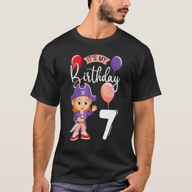 Camiseta Es mi cumpleaños, Fiesta pirata temido (Anverso)