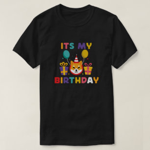 Camiseta Es mi cumpleaños - Graciosa celebración Shiba Inu