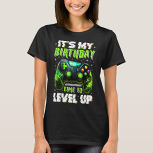 Camiseta Es mi cumpleaños, hora de levantar el videojuego B
